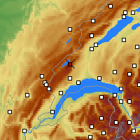 Nearby Forecast Locations - Lac de Joux - Map