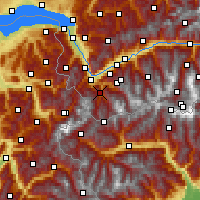Nearby Forecast Locations - Champex - Map