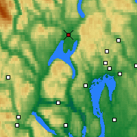 Nearby Forecast Locations - Hønefoss - Map