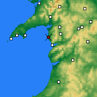 Nearby Forecast Locations - Harlech - Map