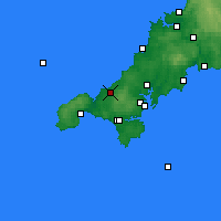 Nearby Forecast Locations - Camborne - Map