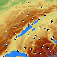 Nearby Forecast Locations - Neuchâtel - Map