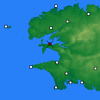 Nearby Forecast Locations - Lanvéoc - Map