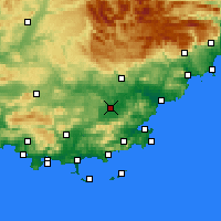 Nearby Forecast Locations - Le Luc - Map