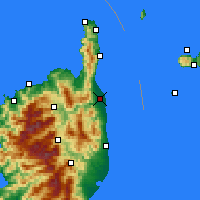 Nearby Forecast Locations - Bastia - Map