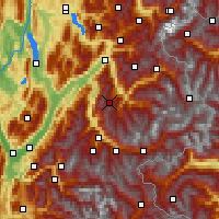 Nearby Forecast Locations - Valmorel - Map