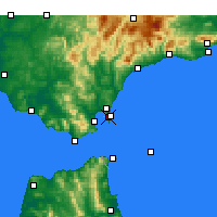 Nearby Forecast Locations - Gibraltar - Map