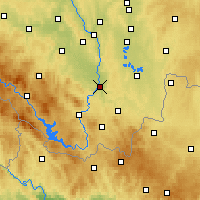 Nearby Forecast Locations - České Budějovice - Map