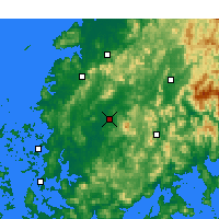 Nearby Forecast Locations - Gwangju - Map