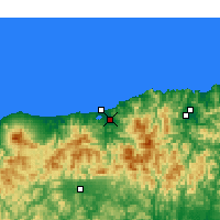 Nearby Forecast Locations - Tottori - Map