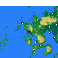 Nearby Forecast Locations - Sasebo - Map