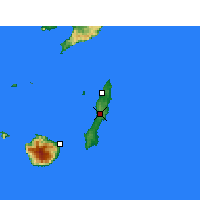 Nearby Forecast Locations - New Tanegashima Airport - Map