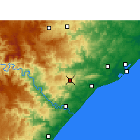 Nearby Forecast Locations - Eshowe - Map