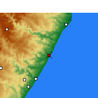 Nearby Forecast Locations - Sezela - Map