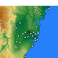 Nearby Forecast Locations - Parramatta - Map