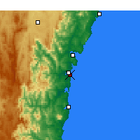 Nearby Forecast Locations - Moruya Heads - Map