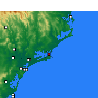 Nearby Forecast Locations - Nelson Bay - Map