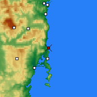 Nearby Forecast Locations - Bicheno - Map