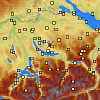 Nearby Forecast Locations - Wetzikon - Map
