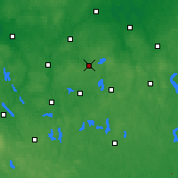 Nearby Forecast Locations - Jeziorany - Map