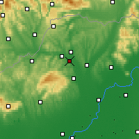 Nearby Forecast Locations - Sajószentpéter - Map