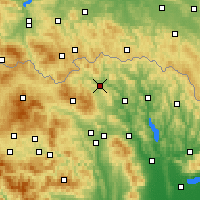 Nearby Forecast Locations - Bardejov - Map