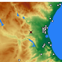 Nearby Forecast Locations - Buñol - Map