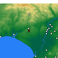 Nearby Forecast Locations - Bollullos Par del Condado - Map
