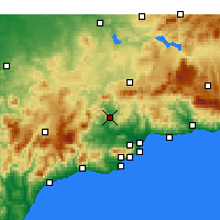 Nearby Forecast Locations - Álora - Map