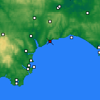 Nearby Forecast Locations - Sidmouth - Map