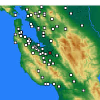 Nearby Forecast Locations - San Jose - Map