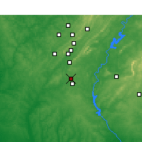 Nearby Forecast Locations - Alabaster - Map