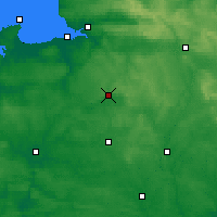 Nearby Forecast Locations - Fougères - Map