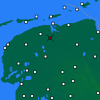 Nearby Forecast Locations - Kollumerland en Nieuwkruisland - Map