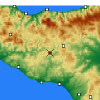 Nearby Forecast Locations - Caltanissetta - Map