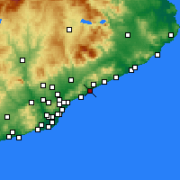 Nearby Forecast Locations - Mataró - Map