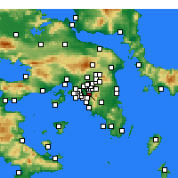 Nearby Forecast Locations - Kaisariani - Map