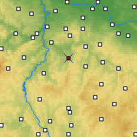 Nearby Forecast Locations - Benešov - Map