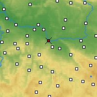 Nearby Forecast Locations - Kolín - Map