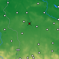 Nearby Forecast Locations - Żagań - Map