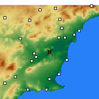 Nearby Forecast Locations - Orihuela - Map