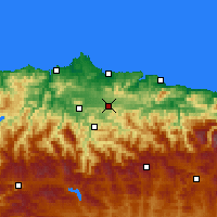 Nearby Forecast Locations - Pola de Siero - Map