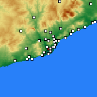 Nearby Forecast Locations - Cornellà de Llobregat - Map