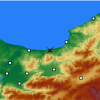 Nearby Forecast Locations - Akçakoca - Map