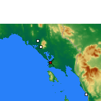 Nearby Forecast Locations - Trat - Map