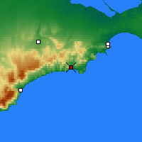 Nearby Forecast Locations - Sudak - Map