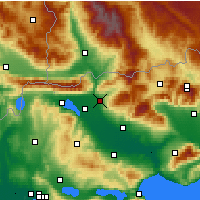 Nearby Forecast Locations - Sidirokastro - Map