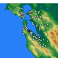 Nearby Forecast Locations - Burlingame - Map