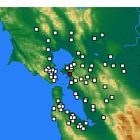 Nearby Forecast Locations - El Cerrito - Map