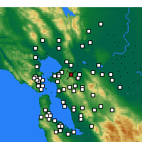Nearby Forecast Locations - Martinez - Map